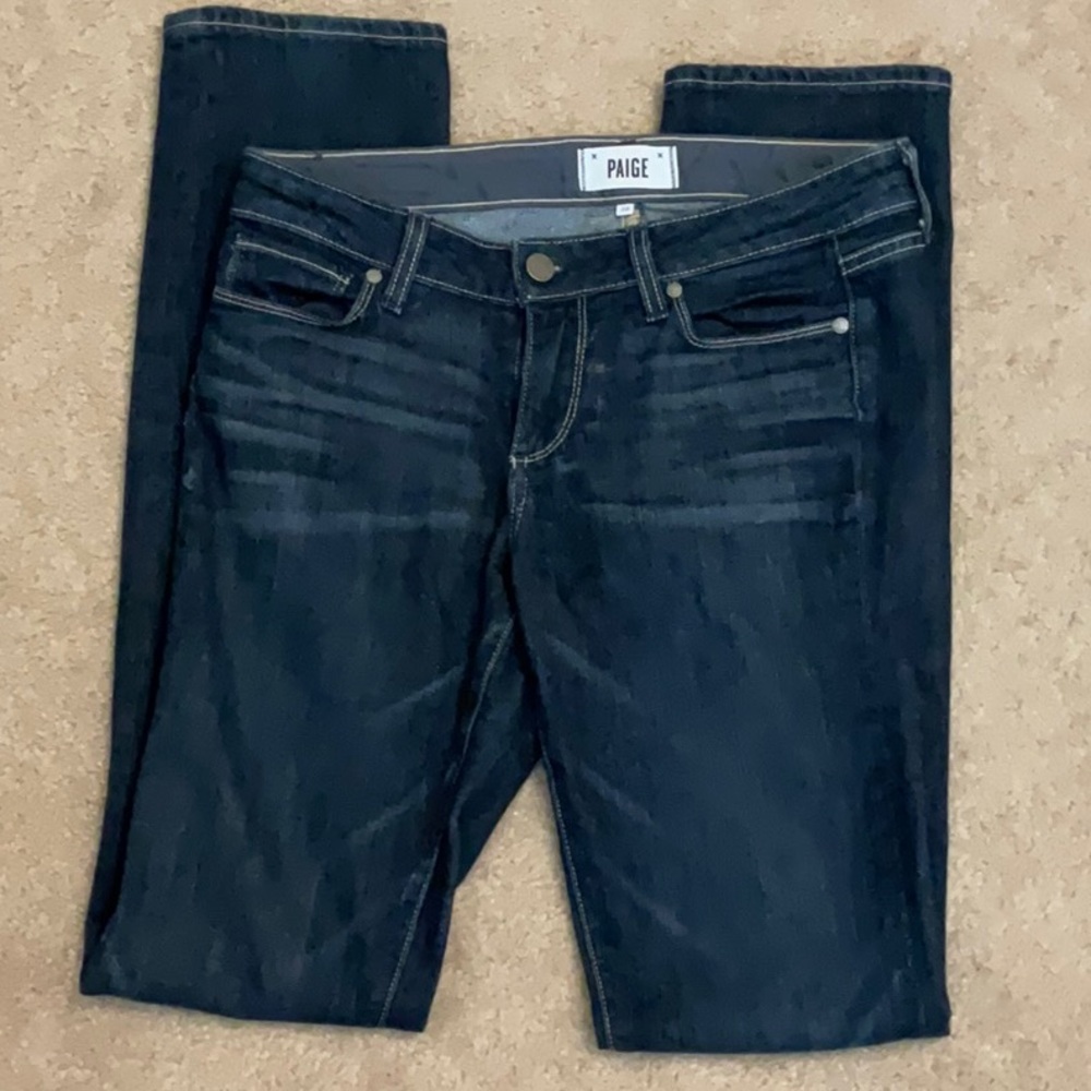 PAIGE Blue Straight Leg Jeans Classic Style